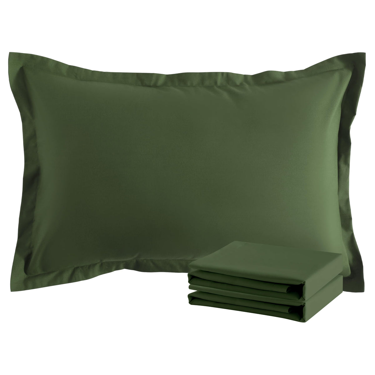 NTBAY Standard Pillow Shams, Set of 2, Microfiber, White