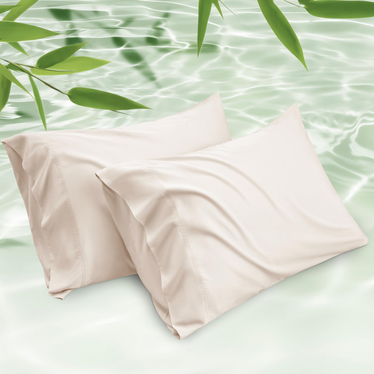 Bedsure Pillow Cases Standard Size Set of 2, 100% Rayon Derived from Bamboo