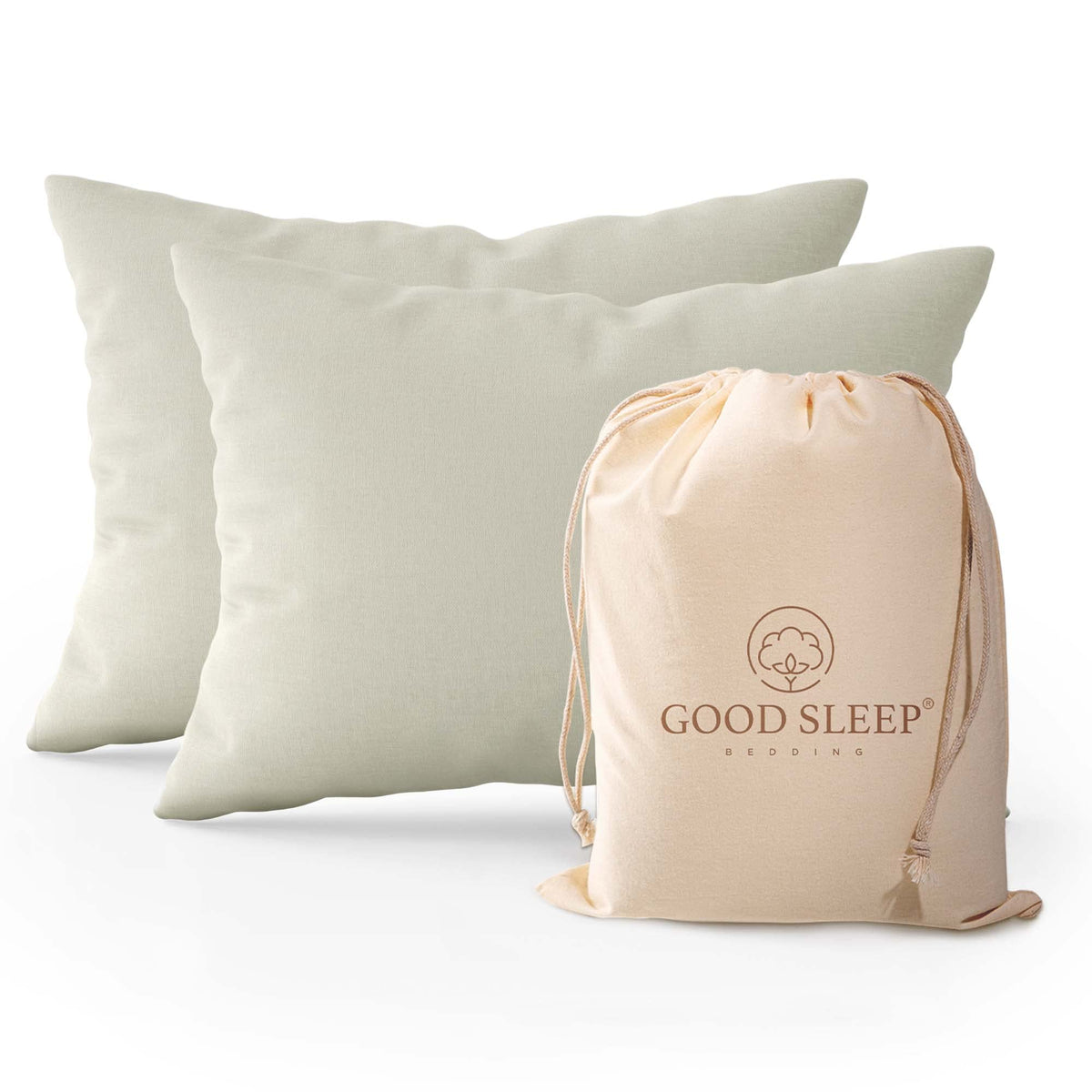 Pillow Cases Standard Size Set of 4, 800 TC, 100% Egyptian Cotton - White