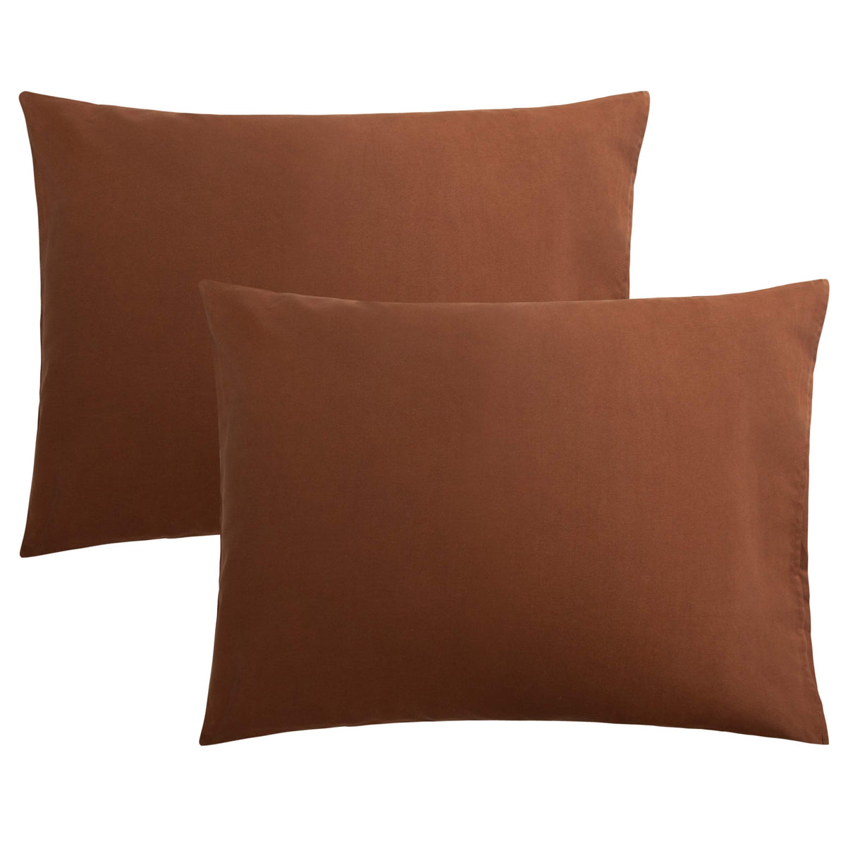 FLXXIE 2-Pack Microfiber Queen Pillow Cases, Envelope Closure, Black