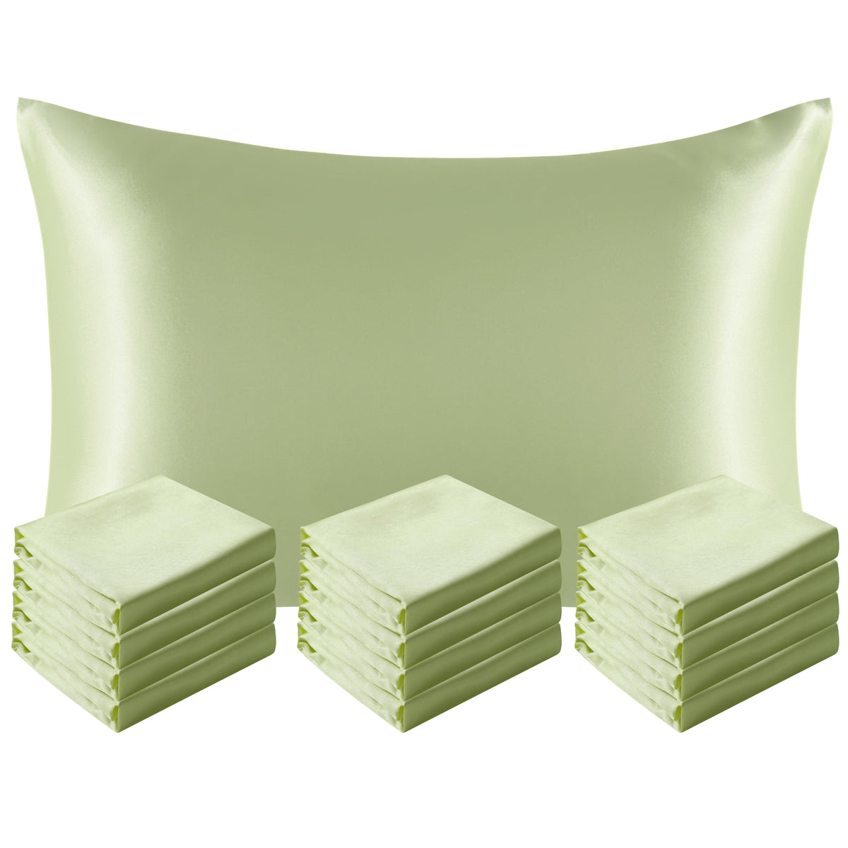 NTBAY Standard Satin Pillowcases, Set of 2, Black