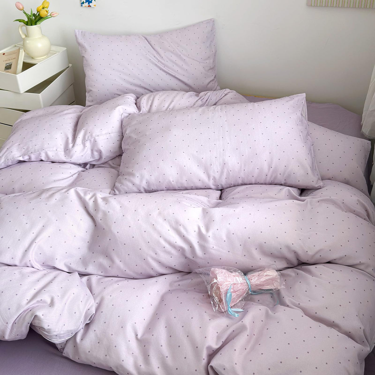 French Chic Ruffled Duvet Cover Queen Size Beige Wavy Jacquard Bedding Set 3 Pieces, Microfiber Zipper Comforter Cover and 2 Pillowcases Aesthetic Boho Girls Women Bedding Duvet Cover for All Seasons