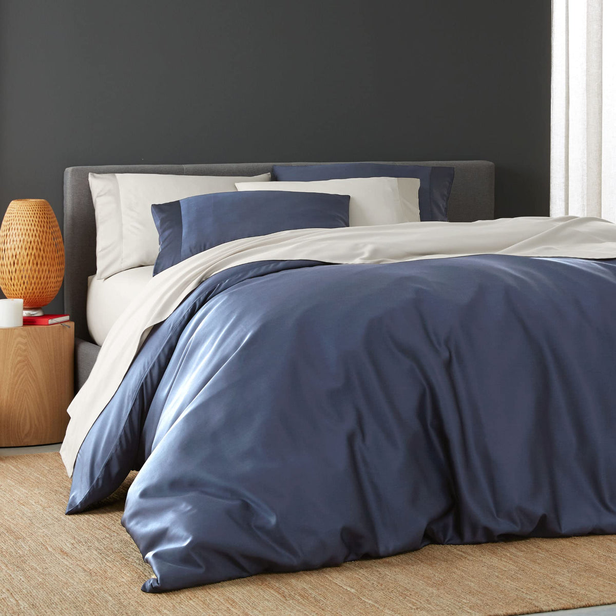 DOZ Duvet Cover Set, 100% Viscose derived from Bamboo, Organically Grown, Buttery Soft, Cooling Duvet Covers, High GSM, 1 Duvet Cover and 2 Pillowcases, 90"x90" (Sage, Full/Queen)