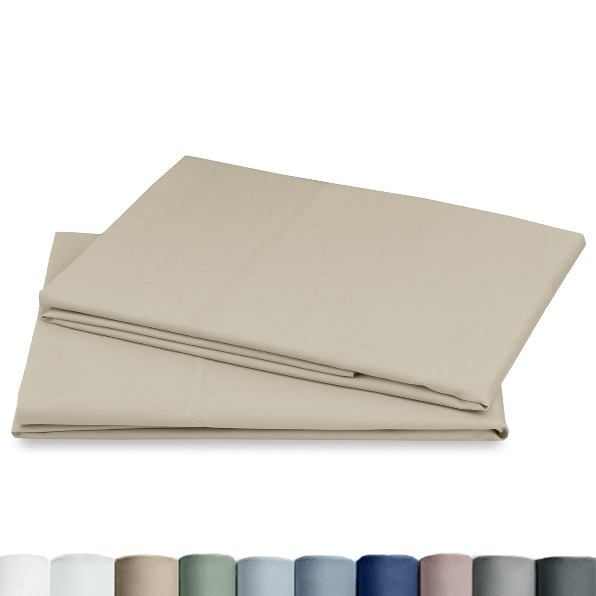 California Design Den 100% Egyptian Cotton 2 Pillow Cases Standard Size