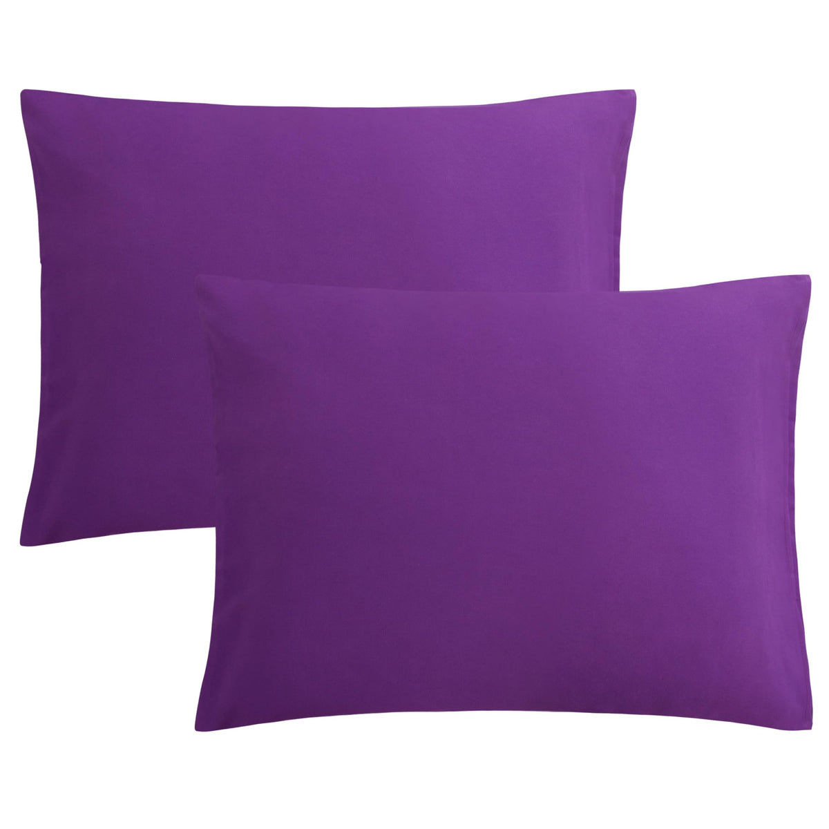 FLXXIE 2-Pack Microfiber Queen Pillow Cases, Envelope Closure, Black