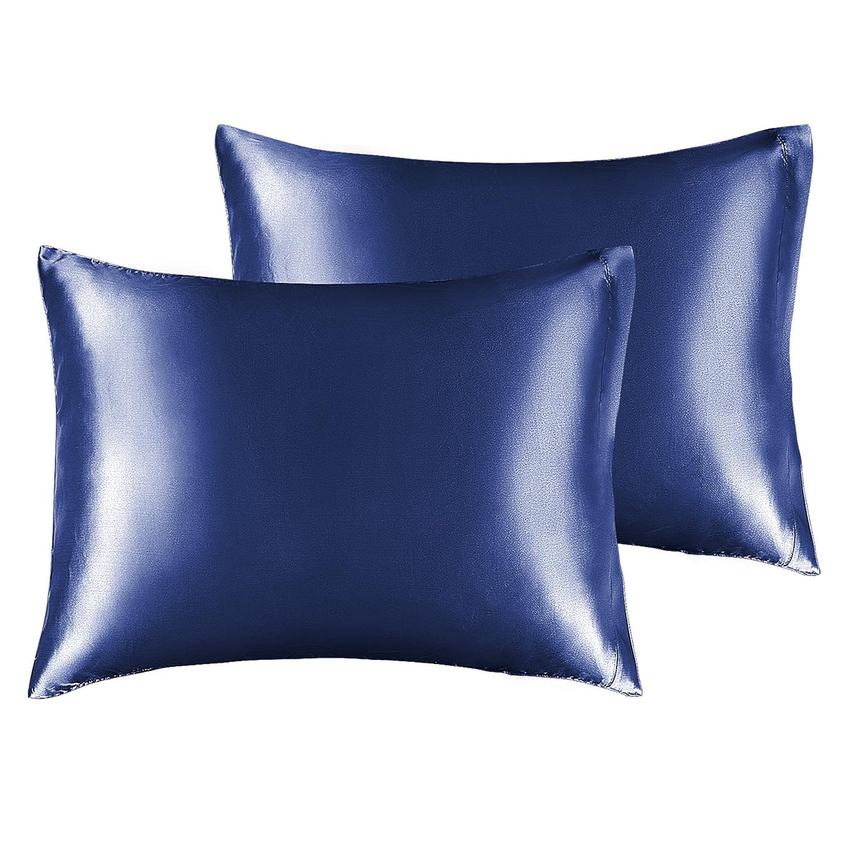 BEDELITE Satin Pillowcases, Queen Size 20x30 Inch, Dark Grey, Set of 2