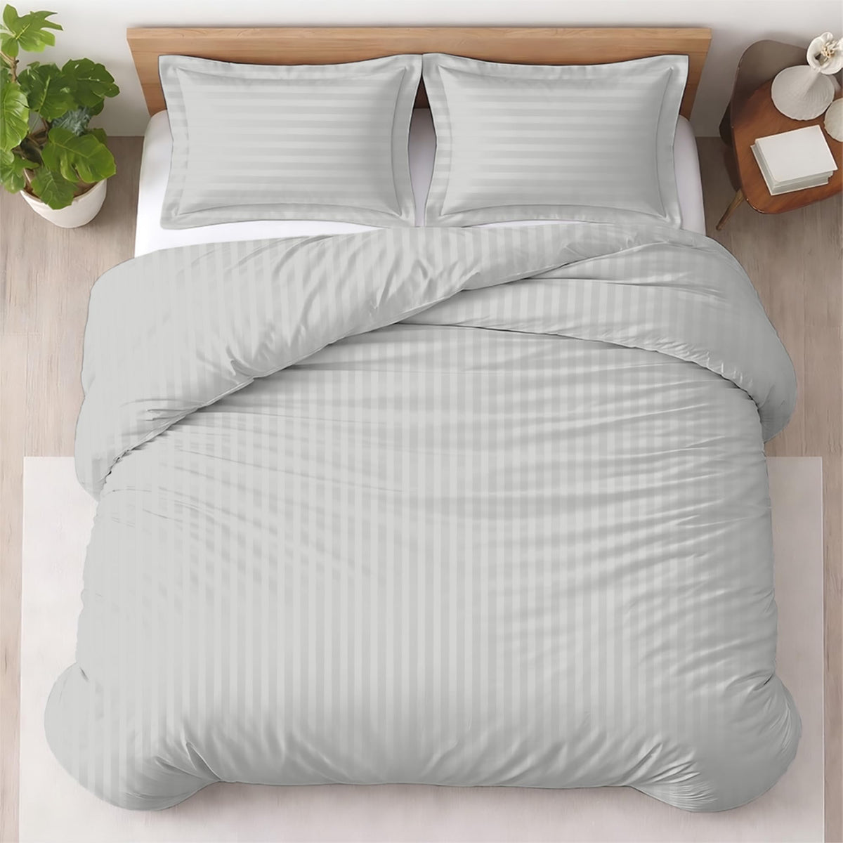 Kotton Culture 3 Pc Duvet Cover King Size Set-100% Egyptian Cotton 600 Thread Count Ultra Soft Premium Durable Comforter Cover Zipper Closure & Corner Ties - (Plum, 104" X 94")