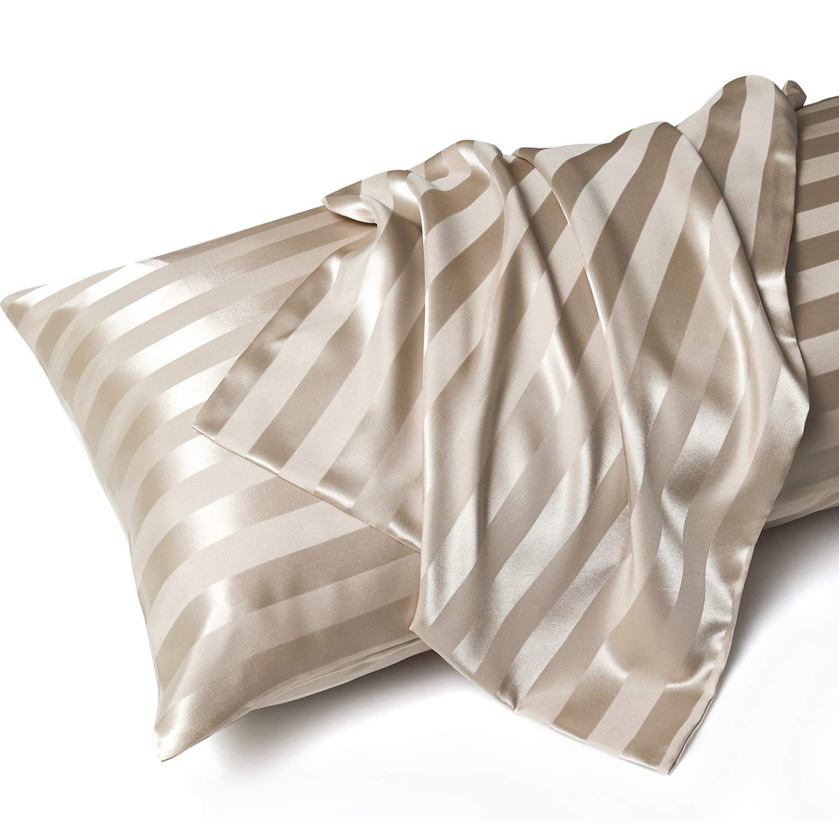 MR&HM Satin Pillowcase 2 Pack, Queen Size 20"x30", Black
