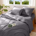100% Pure Linen Duvet Cover Set 3 Pcs Soft Comforter Cover Sets King Size