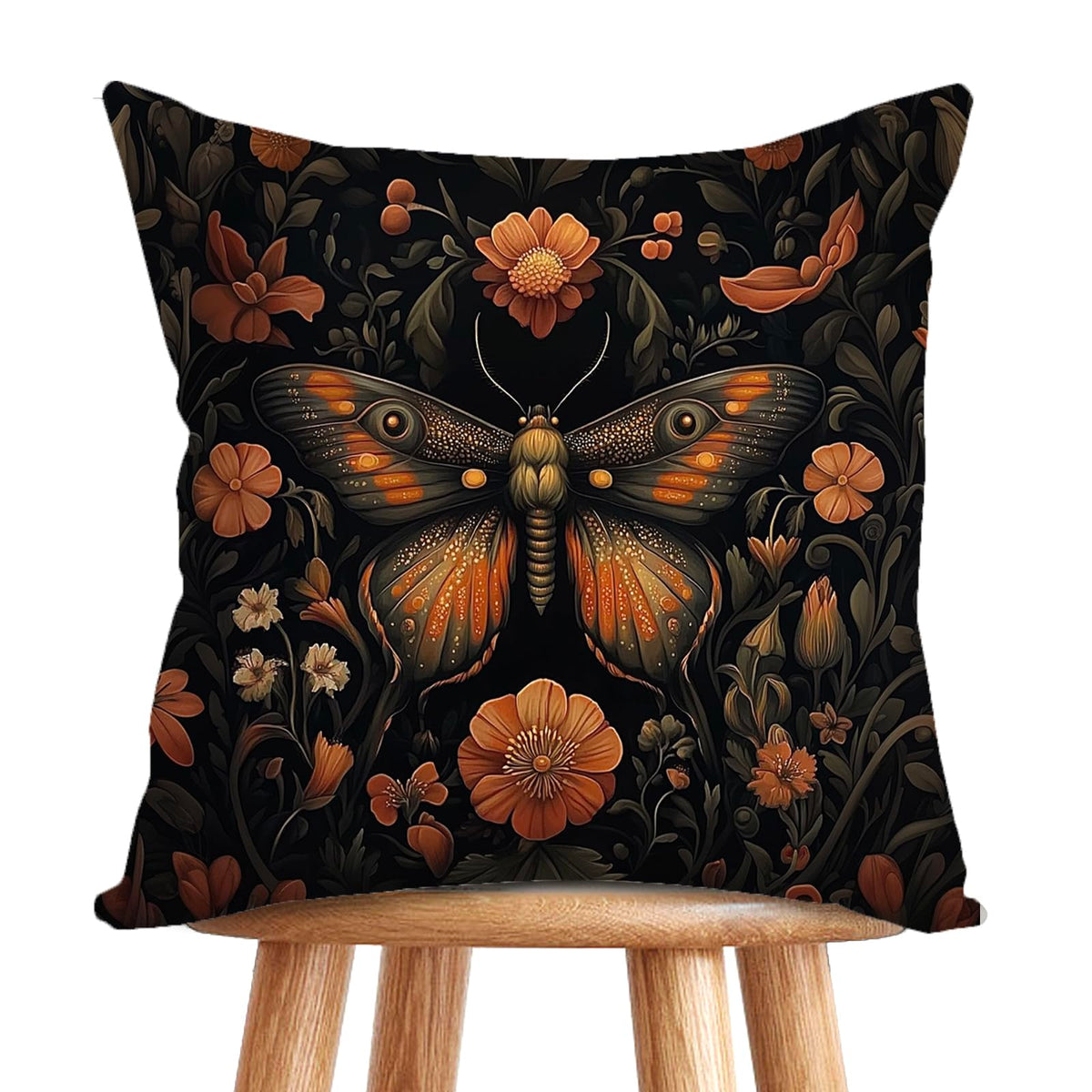 YOU FOUND ME William Morris Abstract Vintage Floral Velvet Design Throw Pillow Covers Home Decor, Retro Art Decor Pillowcase Cushion Cover for Bed Sofa Living Room, Square 18x18inch (Beige-Floral)