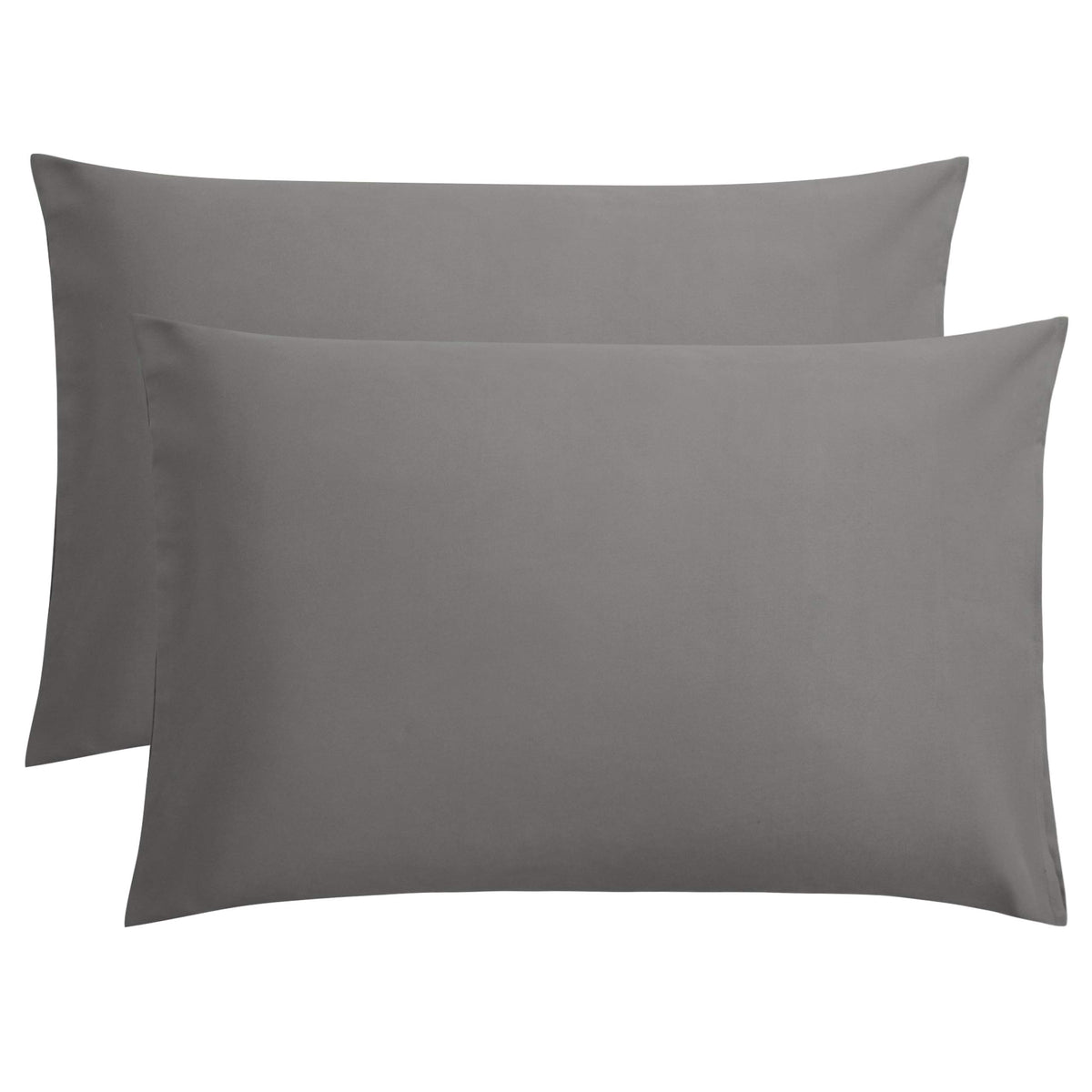 FLXXIE 2-Pack Microfiber Queen Pillow Cases, Envelope Closure, Black