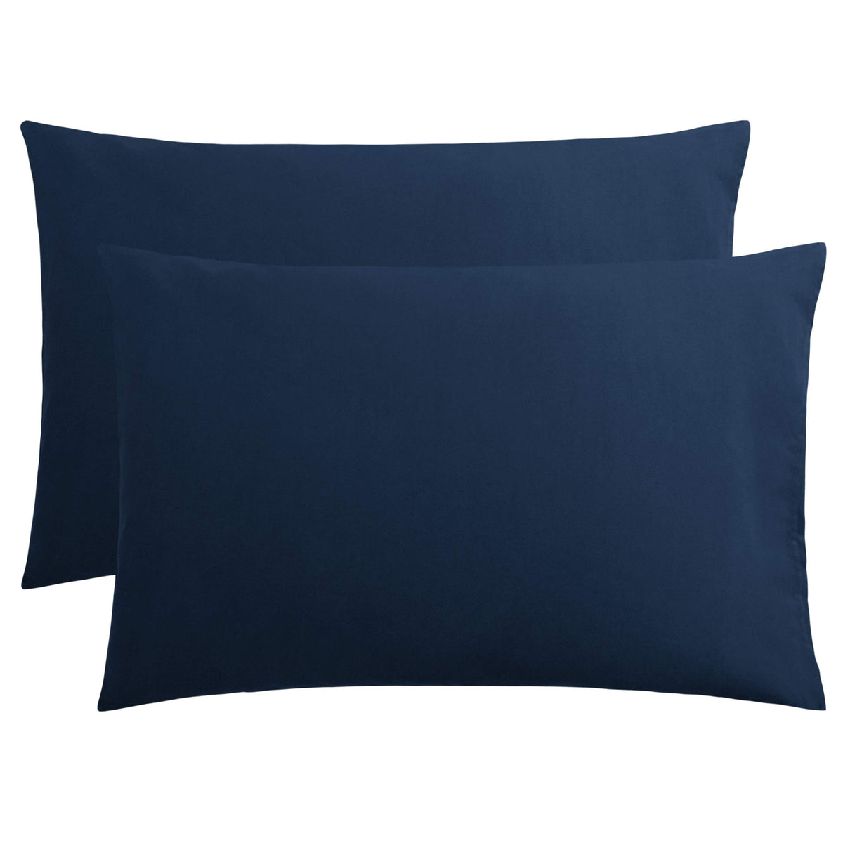 FLXXIE 2-Pack Microfiber Queen Pillow Cases, Envelope Closure, Black