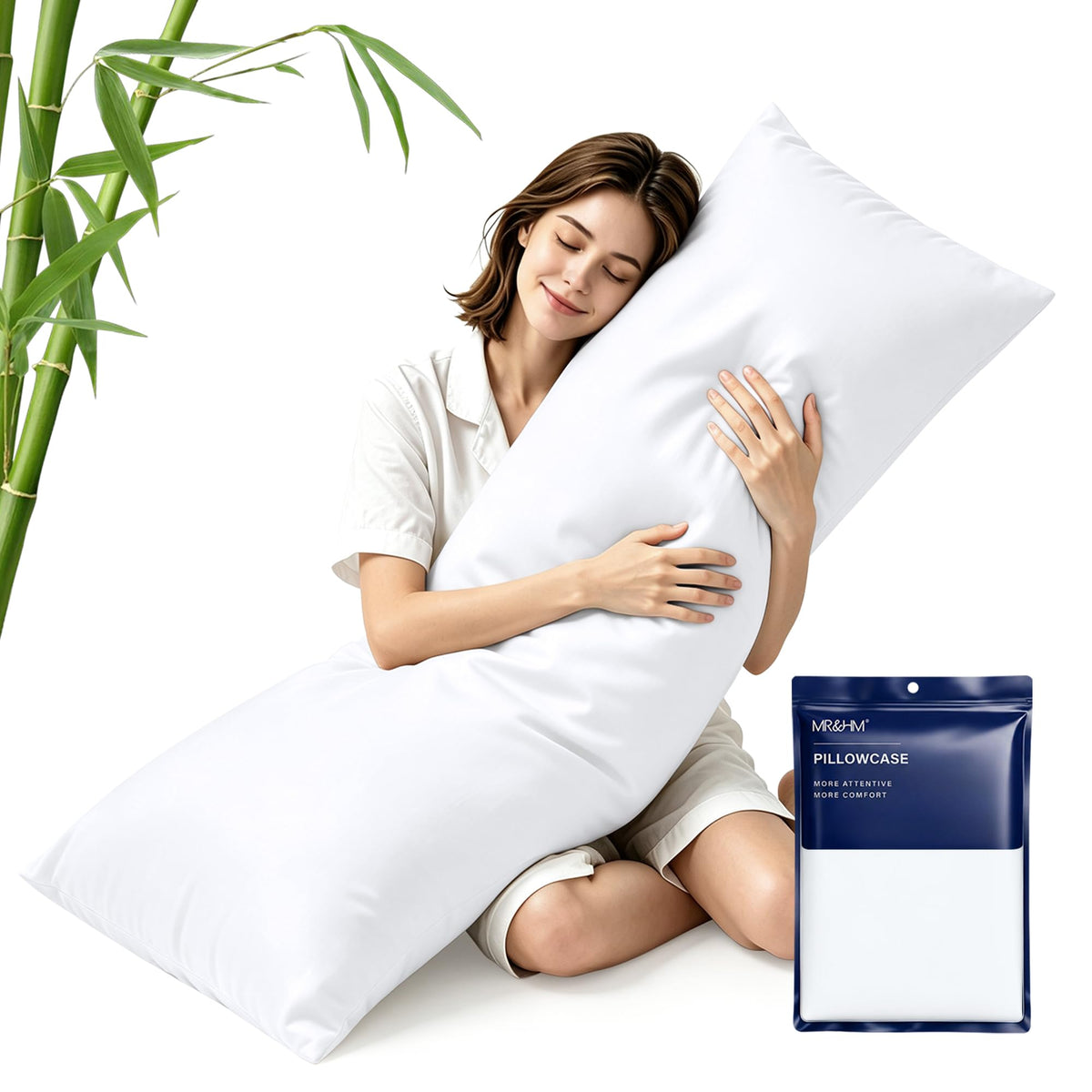 MR&HM Queen Pillowcase Set of 2, Cooling & Breathable, Dark Grey, 20"x30"