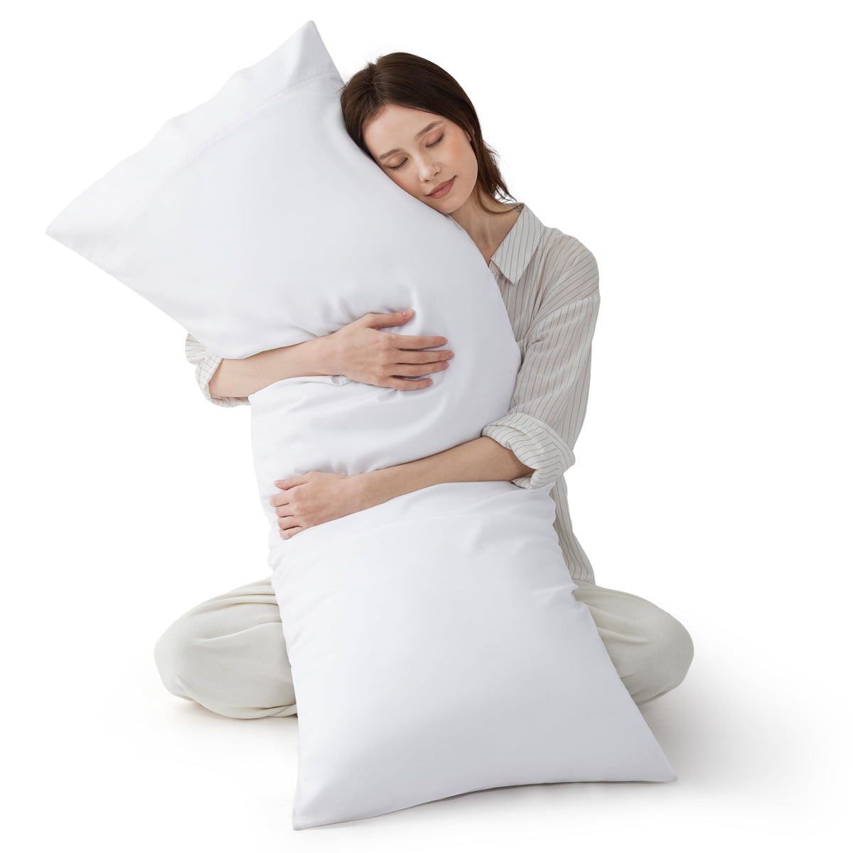 Bedsure Pillow Cases Standard Size Set of 2, 100% Rayon Derived from Bamboo