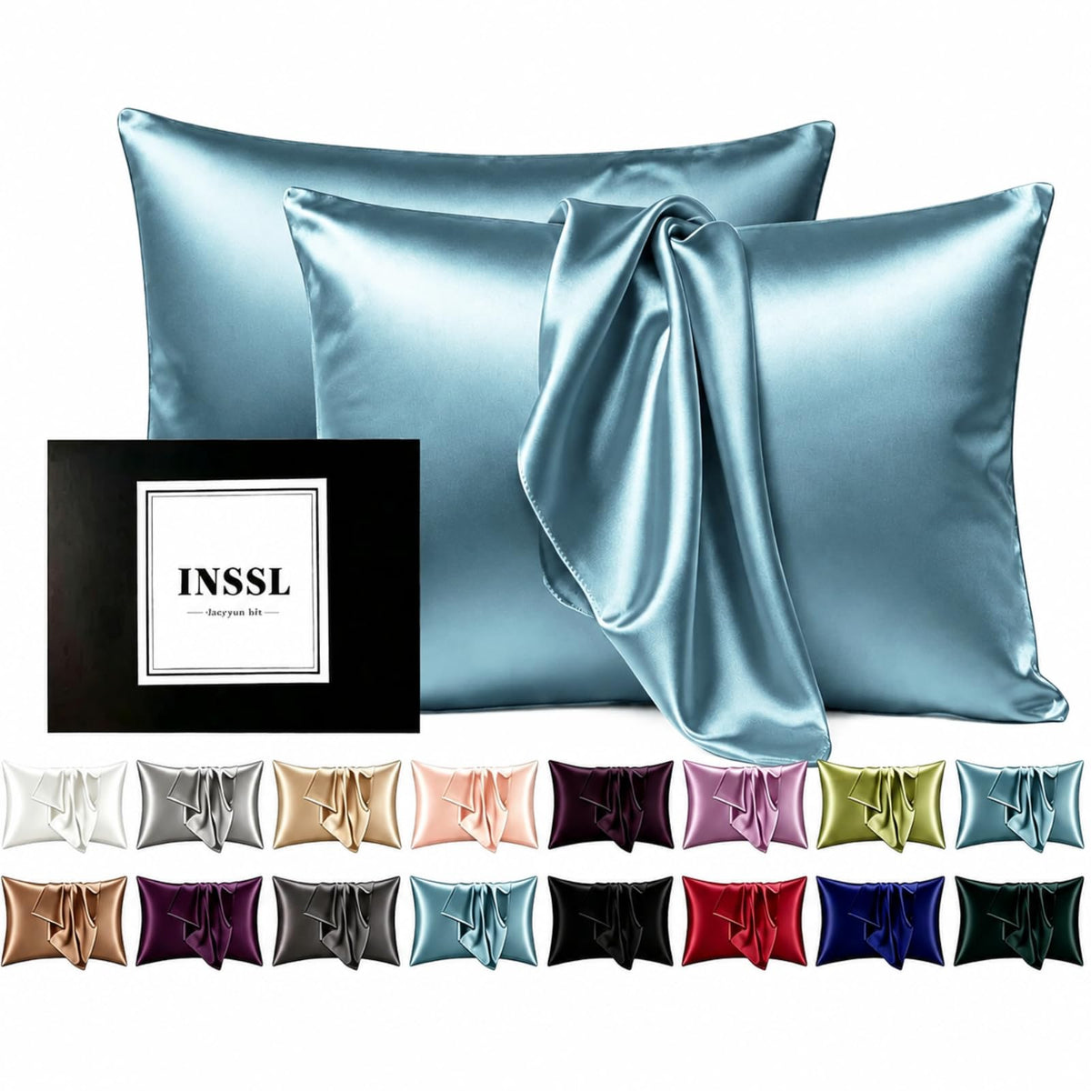 INSSL Silk Pillowcase for Women, Mulberry Silk Pillowcase for Hair and Skin and Stay Comfortable and Breathable During Sleep (Standard, Coral)