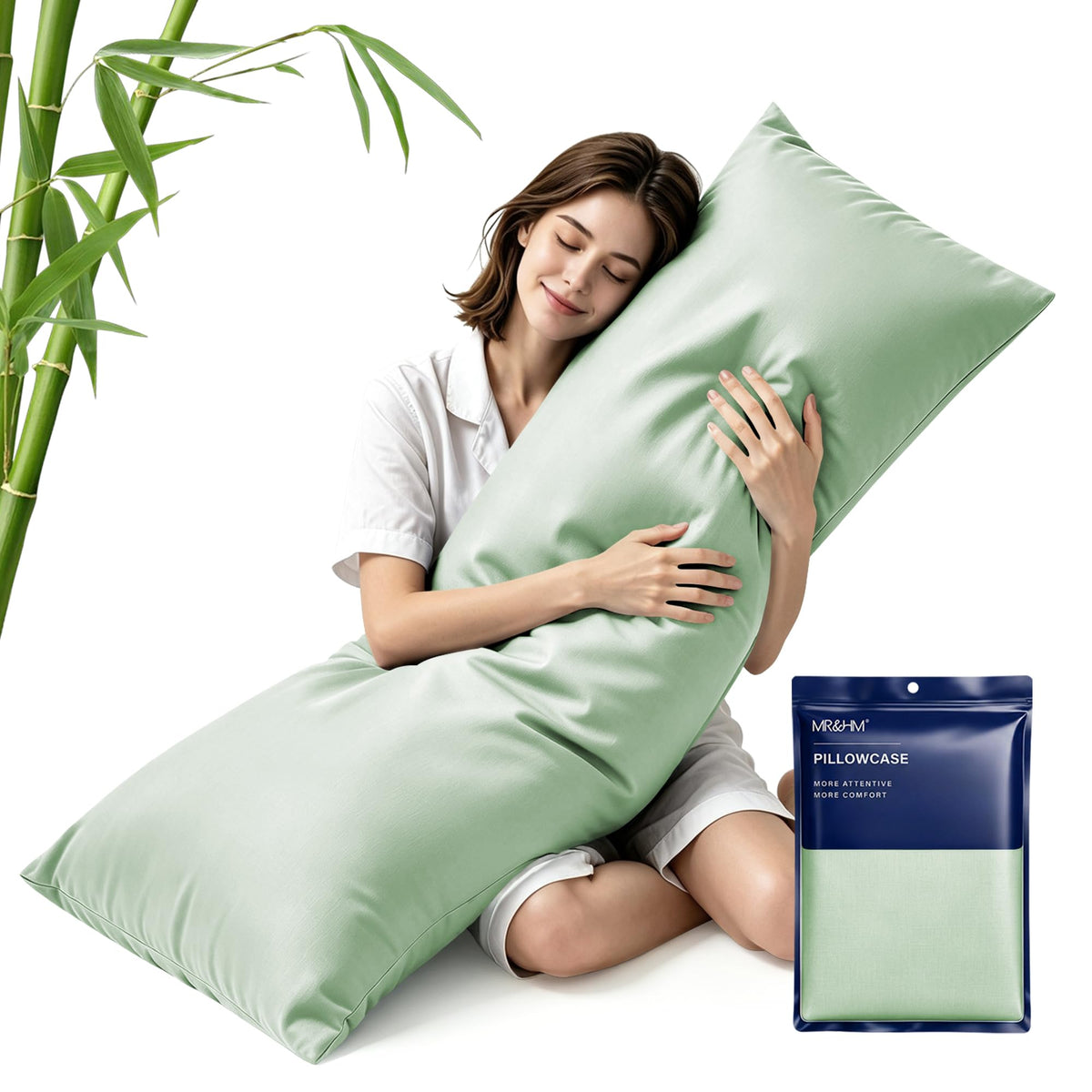MR&HM Queen Pillowcase Set of 2, Cooling & Breathable, Dark Grey, 20"x30"