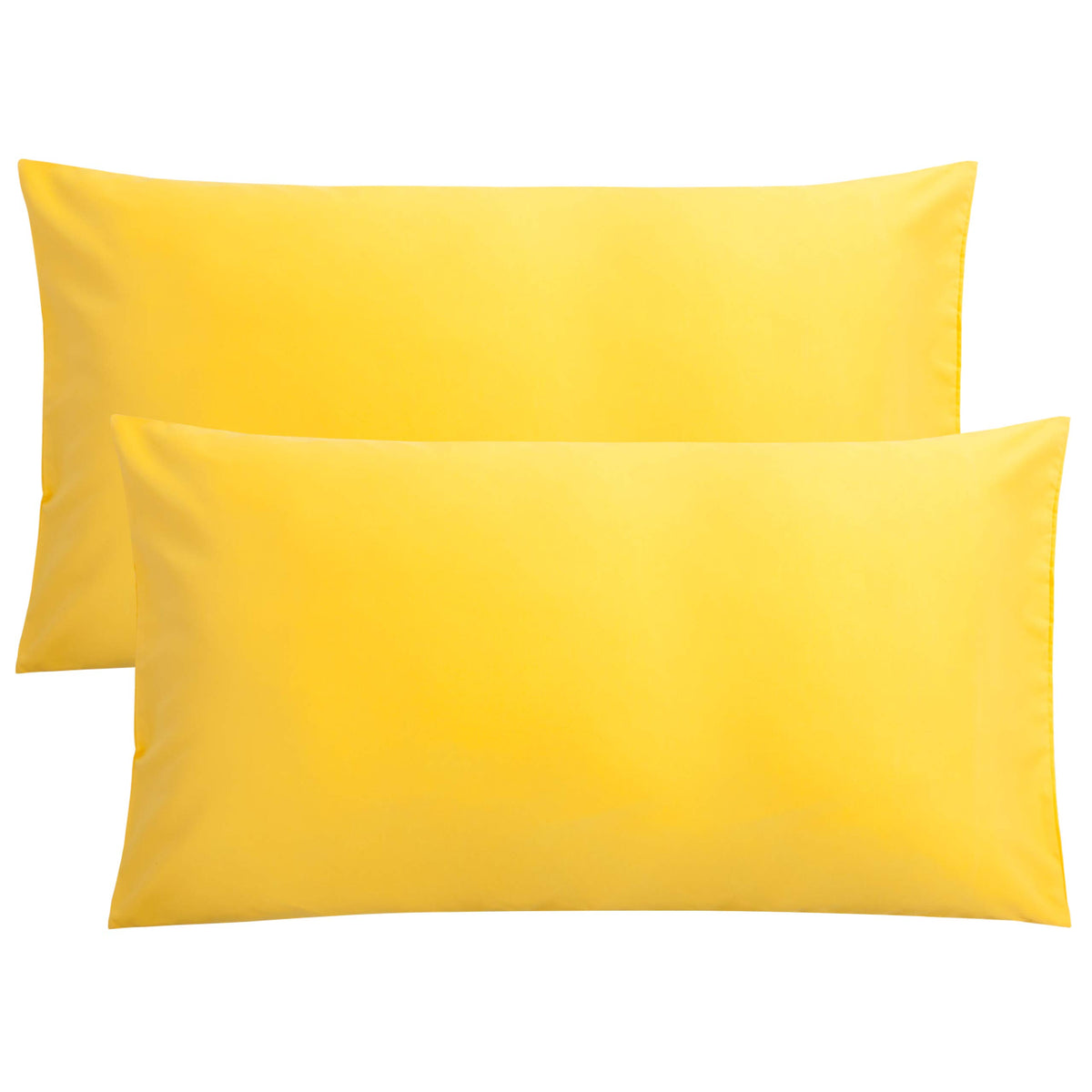 FLXXIE 2-Pack Microfiber Queen Pillow Cases, Envelope Closure, Black