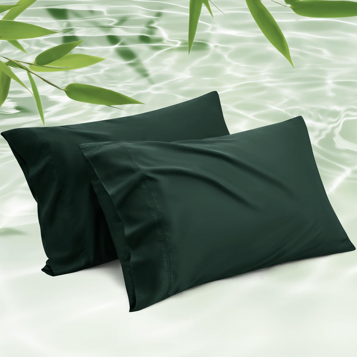 Bedsure Pillow Cases Standard Size Set of 2, 100% Rayon Derived from Bamboo