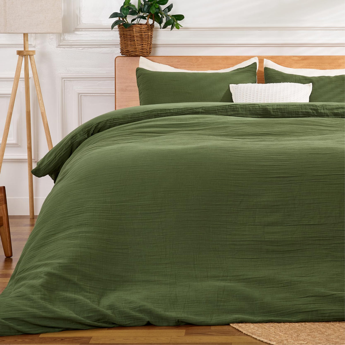Cream Duvet Cover Queen Size 100% Sandwashed Cotton