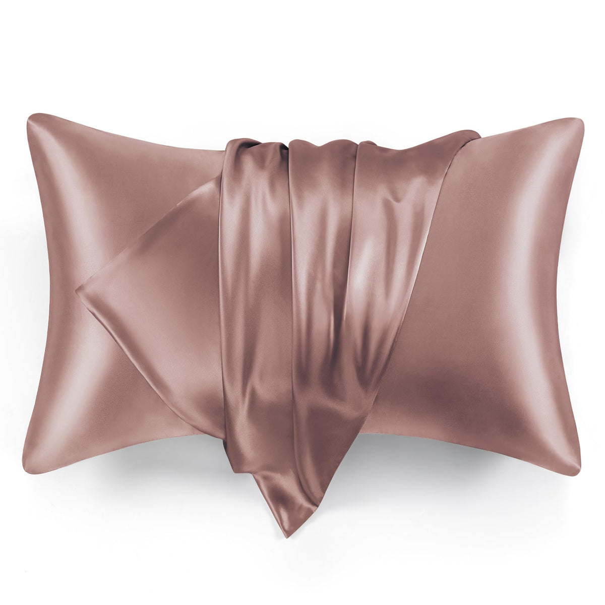 Love's cabin Satin Pillowcase Set of 2 Queen Size 20x30, Cooling Pillow Covers for Hair and Skin, Silky Smooth with Envelope Closure, Similar to Silk, Black