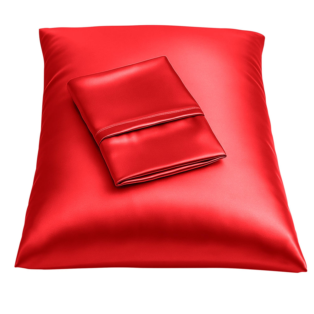 BLISSFORD Satin Pillowcase with Zipper, Like Silk Pillow Cases - Black