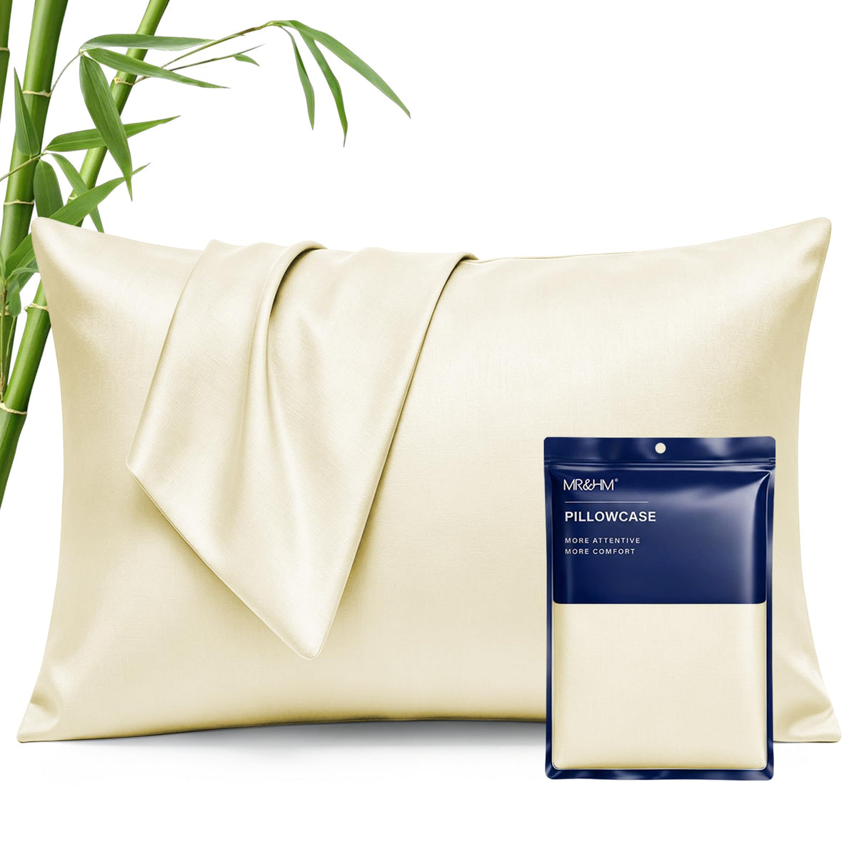 MR&HM Queen Pillowcase Set of 2, Cooling & Breathable, Dark Grey, 20"x30"