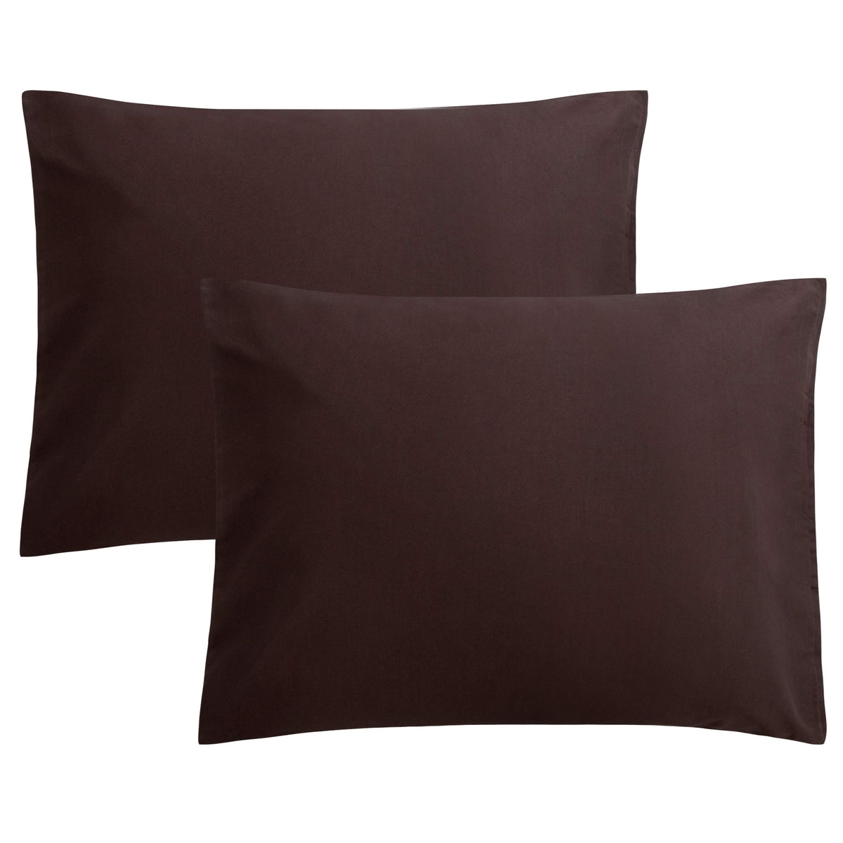 FLXXIE 2-Pack Microfiber Queen Pillow Cases, Envelope Closure, Black