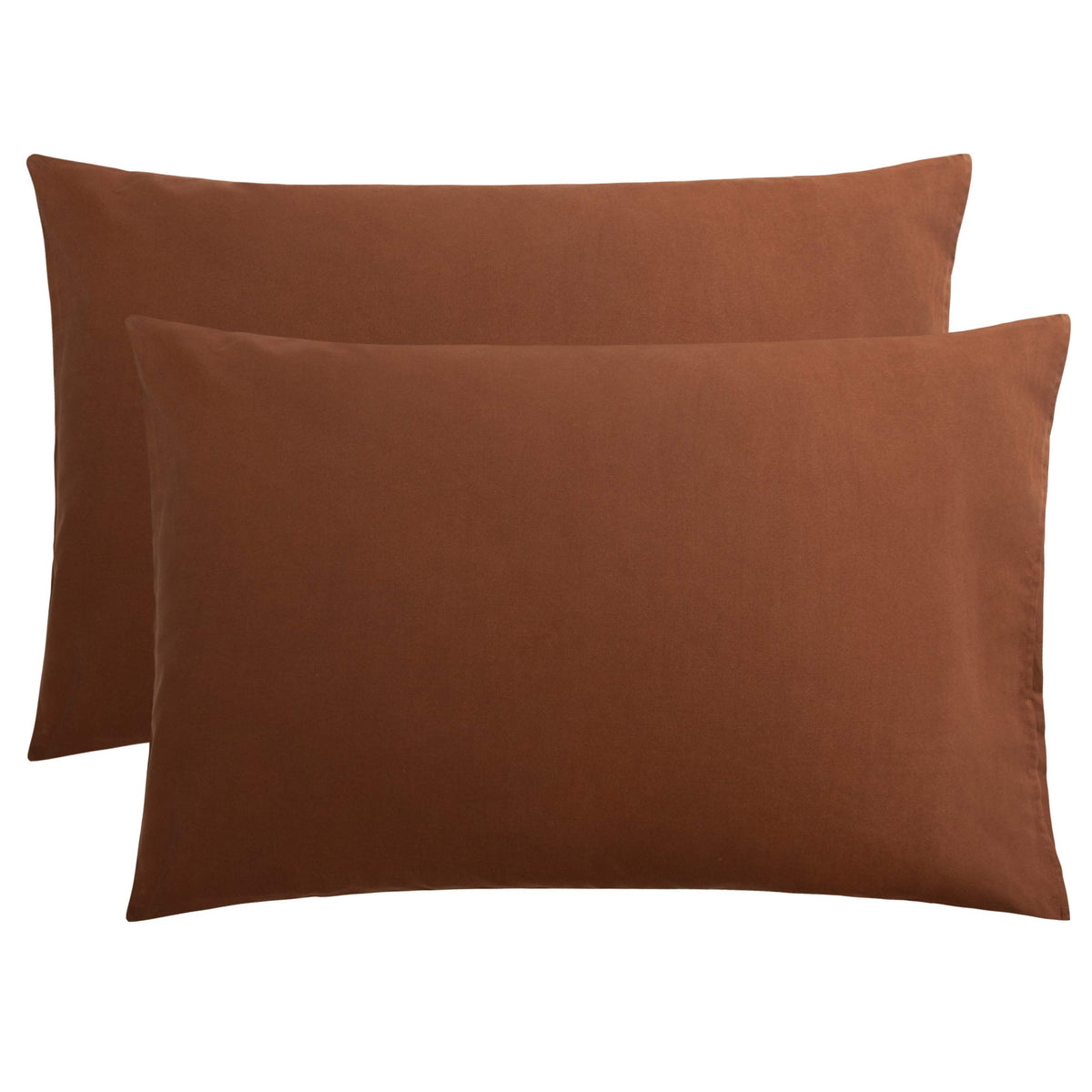 FLXXIE 2-Pack Microfiber Queen Pillow Cases, Envelope Closure, Black