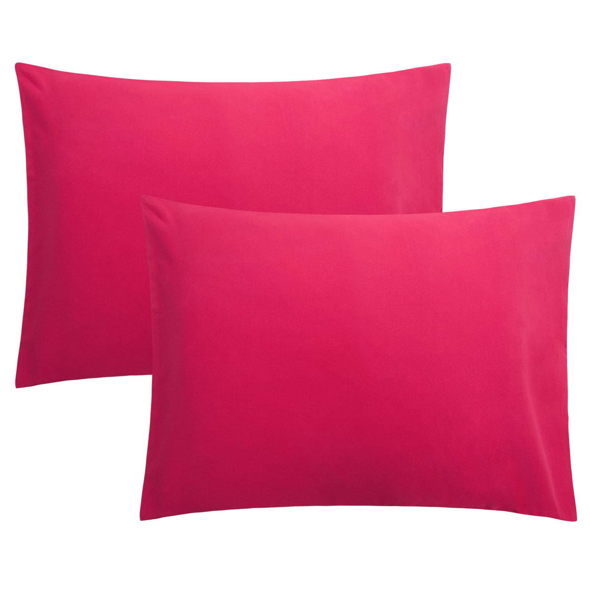 FLXXIE 2-Pack Microfiber Queen Pillow Cases, Envelope Closure, Black
