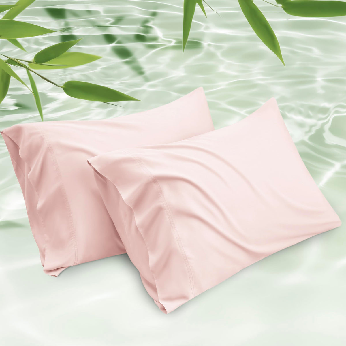 Bedsure Pillow Cases Standard Size Set of 2, 100% Rayon Derived from Bamboo