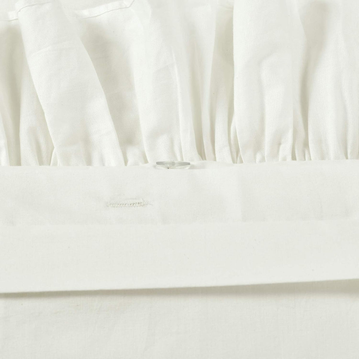 Lush Decor Reyna Ruffle Cotton Duvet Cover Set 3 Piece Set Full/ Queen, White - Queen Size Bedding Set - White Duvet Queen- Ruffled Bedding - Coquette Decor