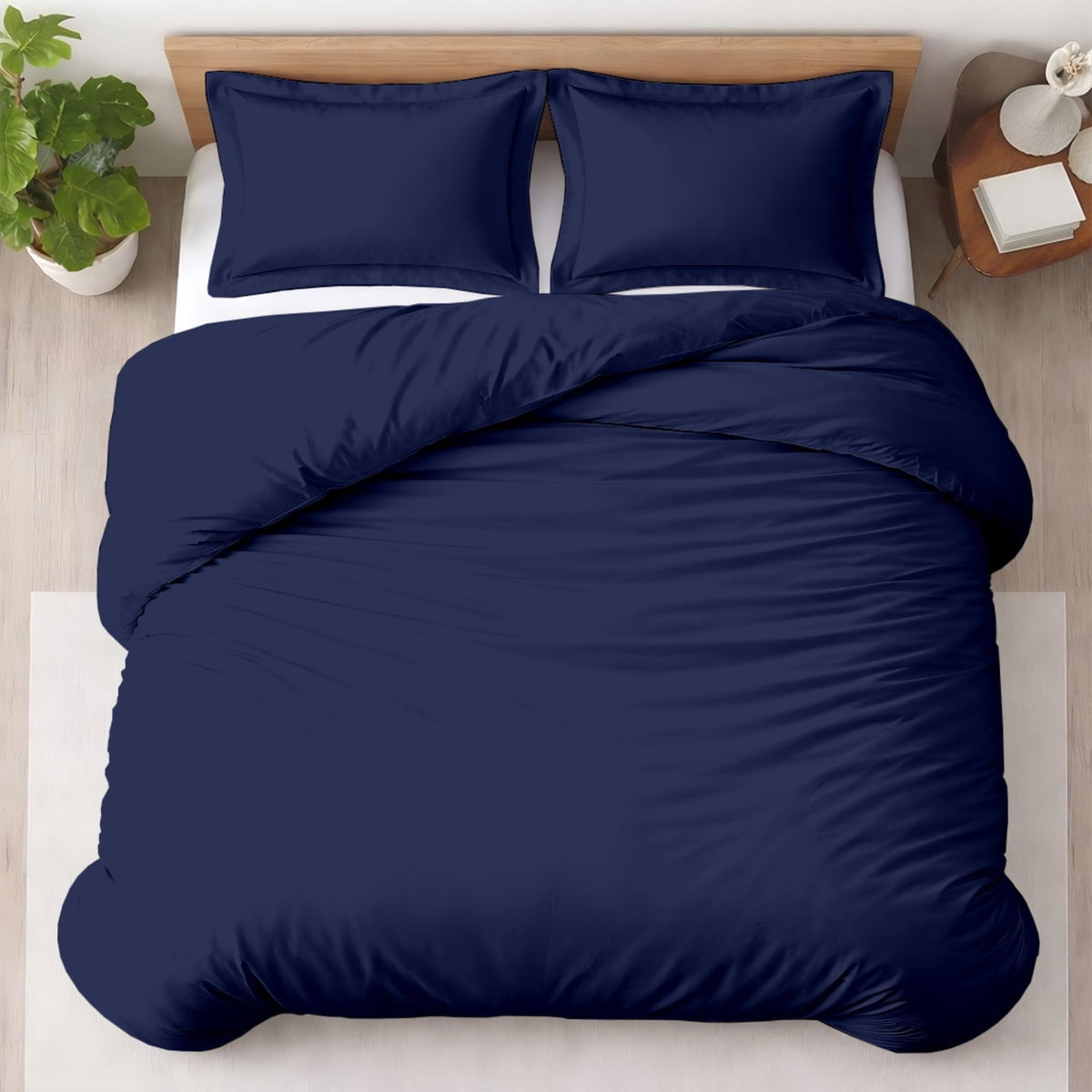 Kotton Culture 3 Pc Duvet Cover King Size Set-100% Egyptian Cotton 600 Thread Count Ultra Soft Premium Durable Comforter Cover Zipper Closure & Corner Ties - (Plum, 104" X 94")