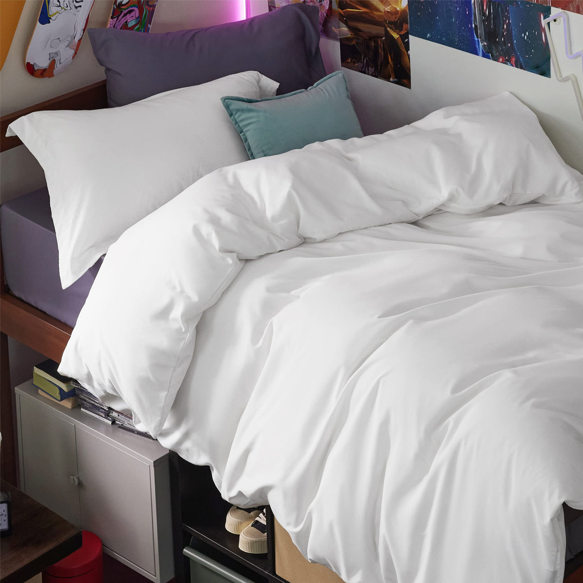 Bedsure Duvet Cover Queen Size, 3Pcs Soft Double Brushed Bedding Set, Linen