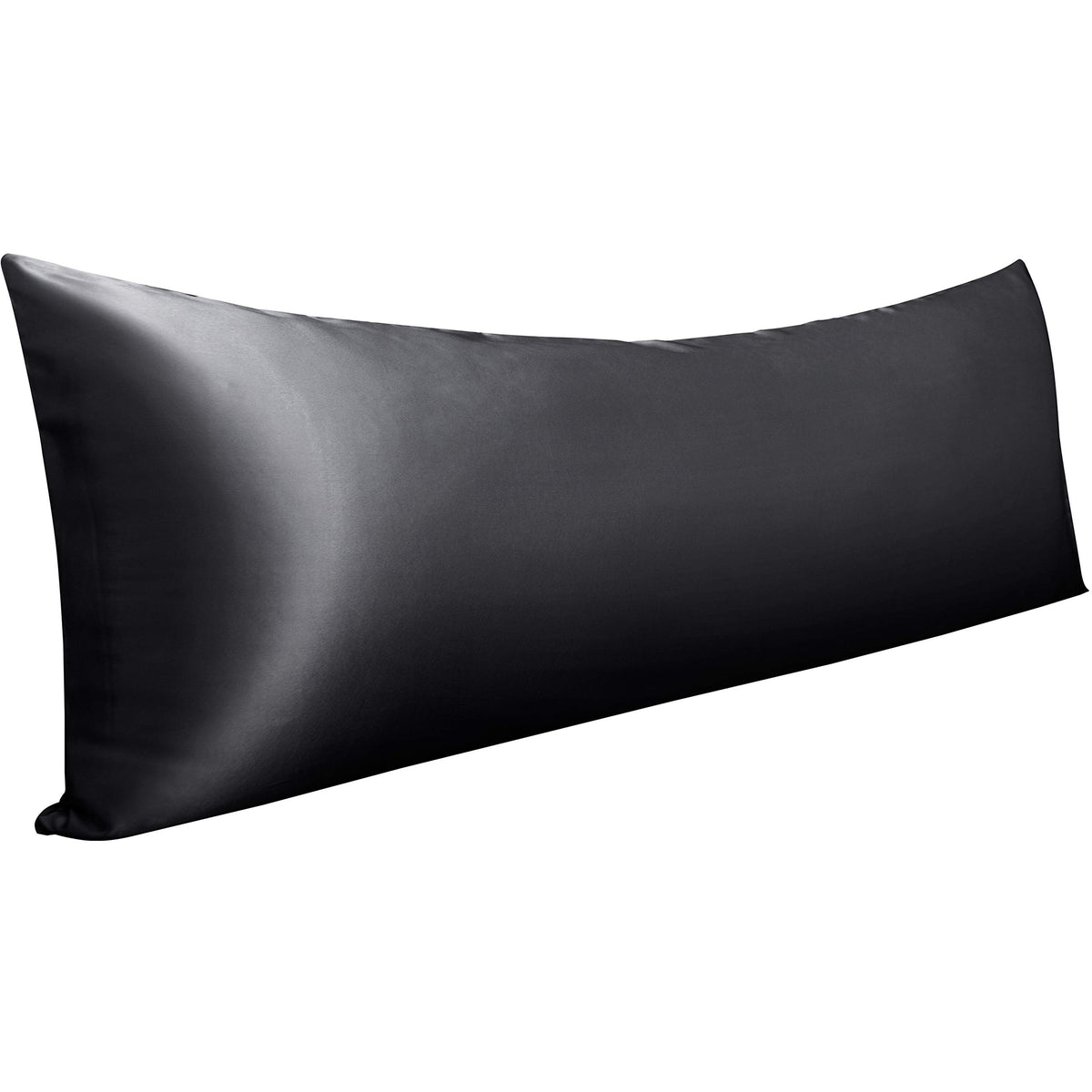 NTBAY Standard Satin Pillowcases, Set of 2, Black