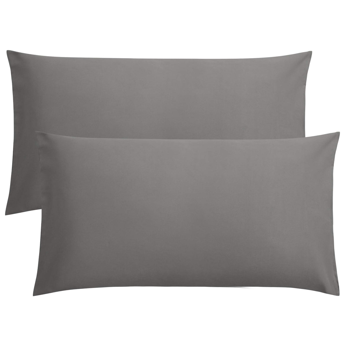 FLXXIE 2-Pack Microfiber Queen Pillow Cases, Envelope Closure, Black