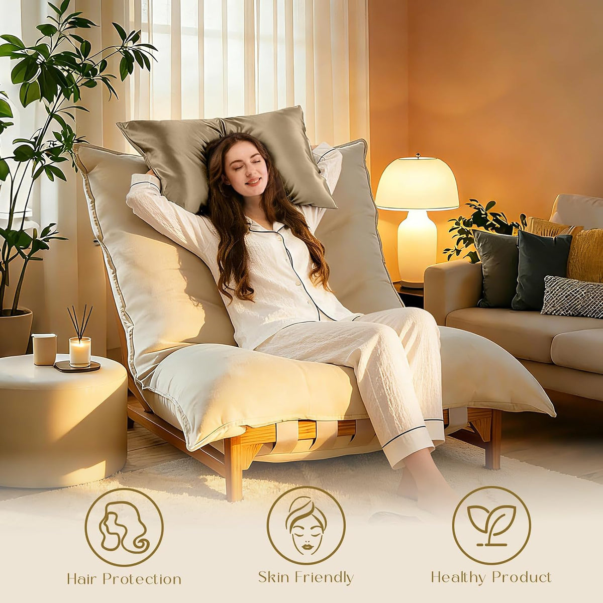 ZIMASILK 100% Pure Mulberry Silk Pillow Cases for Hair and Skin, Queen