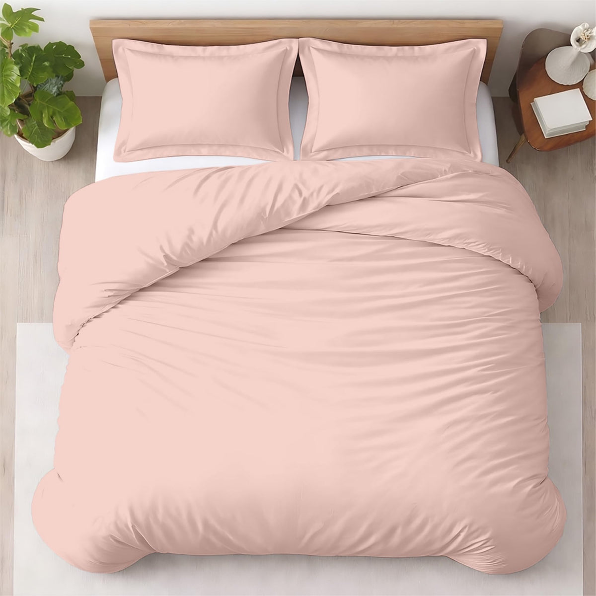 Kotton Culture 3 Pc Duvet Cover King Size Set-100% Egyptian Cotton 600 Thread Count Ultra Soft Premium Durable Comforter Cover Zipper Closure & Corner Ties - (Plum, 104" X 94")