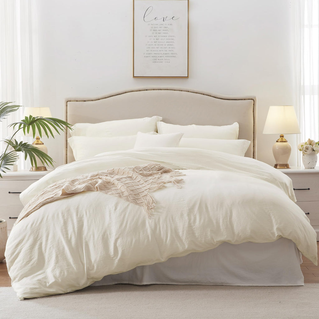 MILDLY Duvet Cover King Ultra Soft Comforter Cover Set 3pcs, Mist Sage
