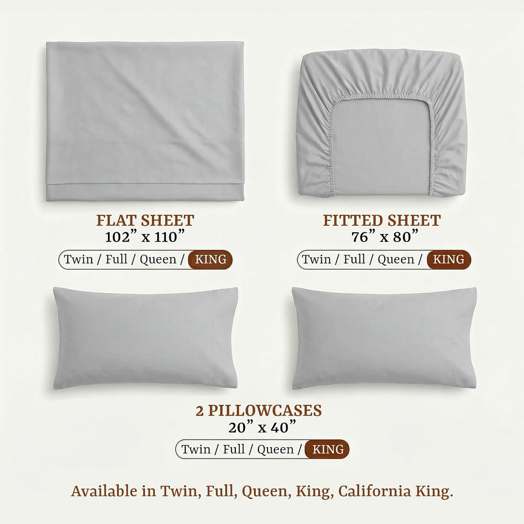 Peru Pima 415 Thread Count Percal King/Cal King Duvet Cover Set - 100% Peruvian Pima Cotton, 3 Piece (1 Cover, 2 Pillowcases) - Cooling, Crisp, Deep Pocket, Hotel Quality Bedding - Slate