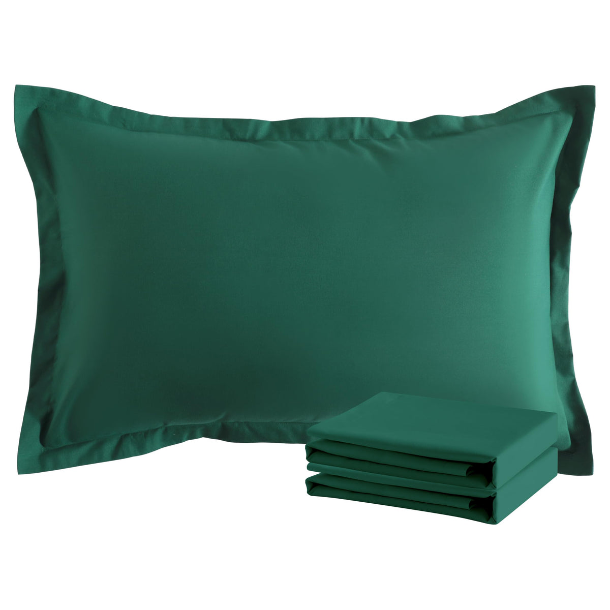 NTBAY Standard Pillow Shams, Set of 2, Microfiber, White