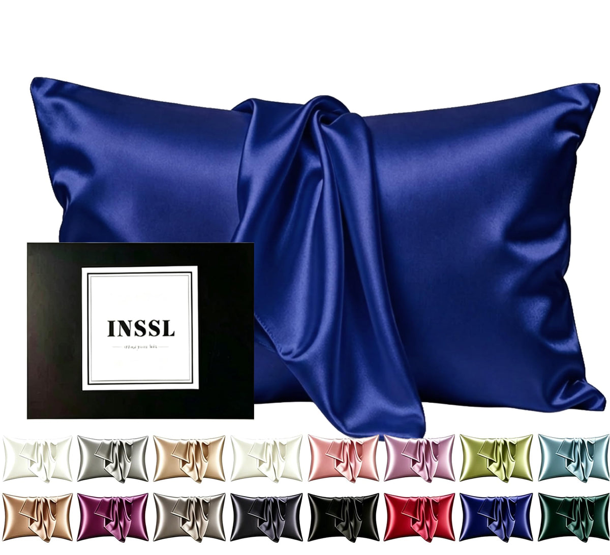 INSSL Silk Pillowcase for Women, Mulberry Silk Pillowcase for Hair and Skin and Stay Comfortable and Breathable During Sleep (Standard, Coral)