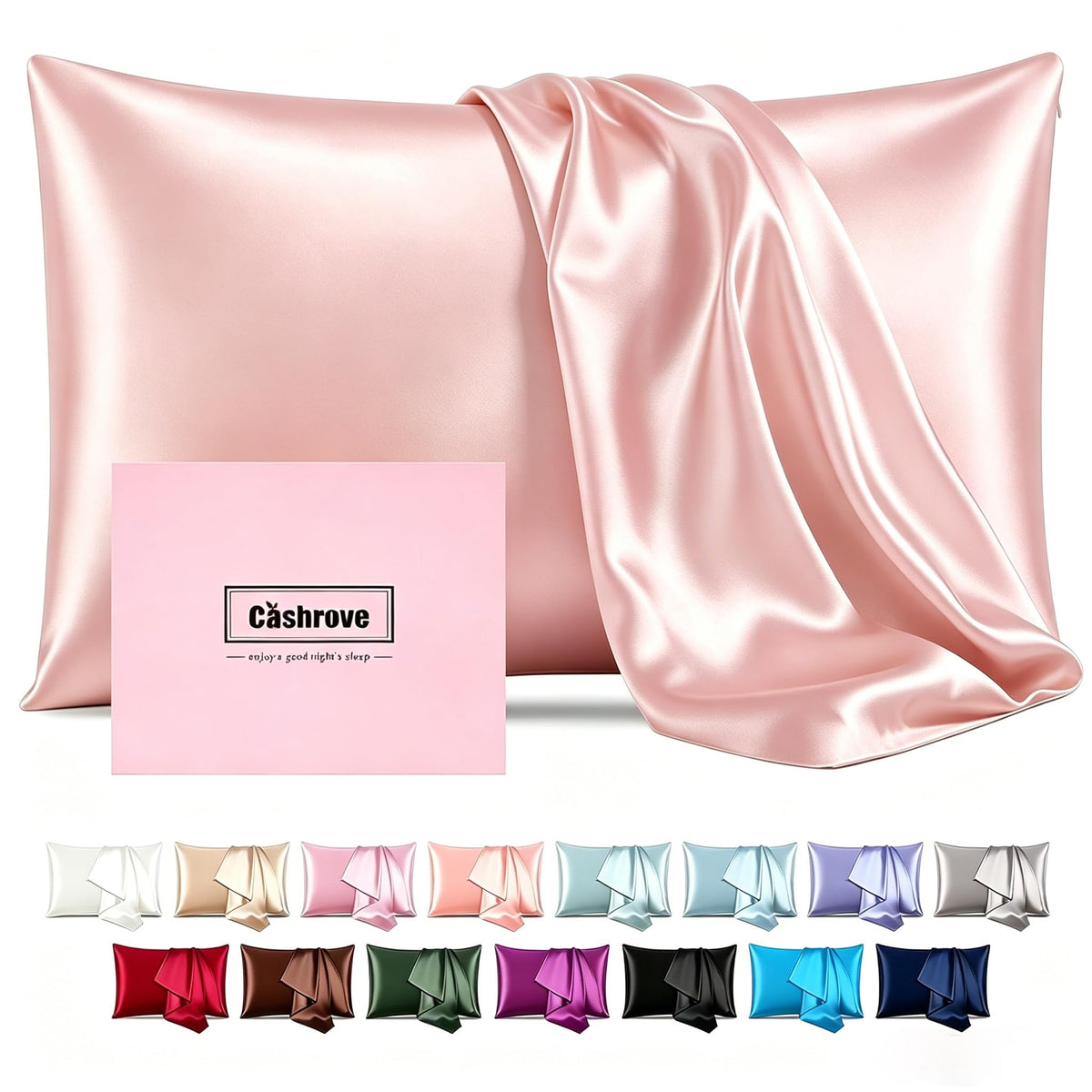 Silk Pillow Cases Mulberry Silk Pillowcases Soft Breathable Both Sided Natural Silk Pillowcase with Zipper Beauty Sleep Silk Pillow Cases 1 Pc for Gift (Standard, Cornflower Blue)