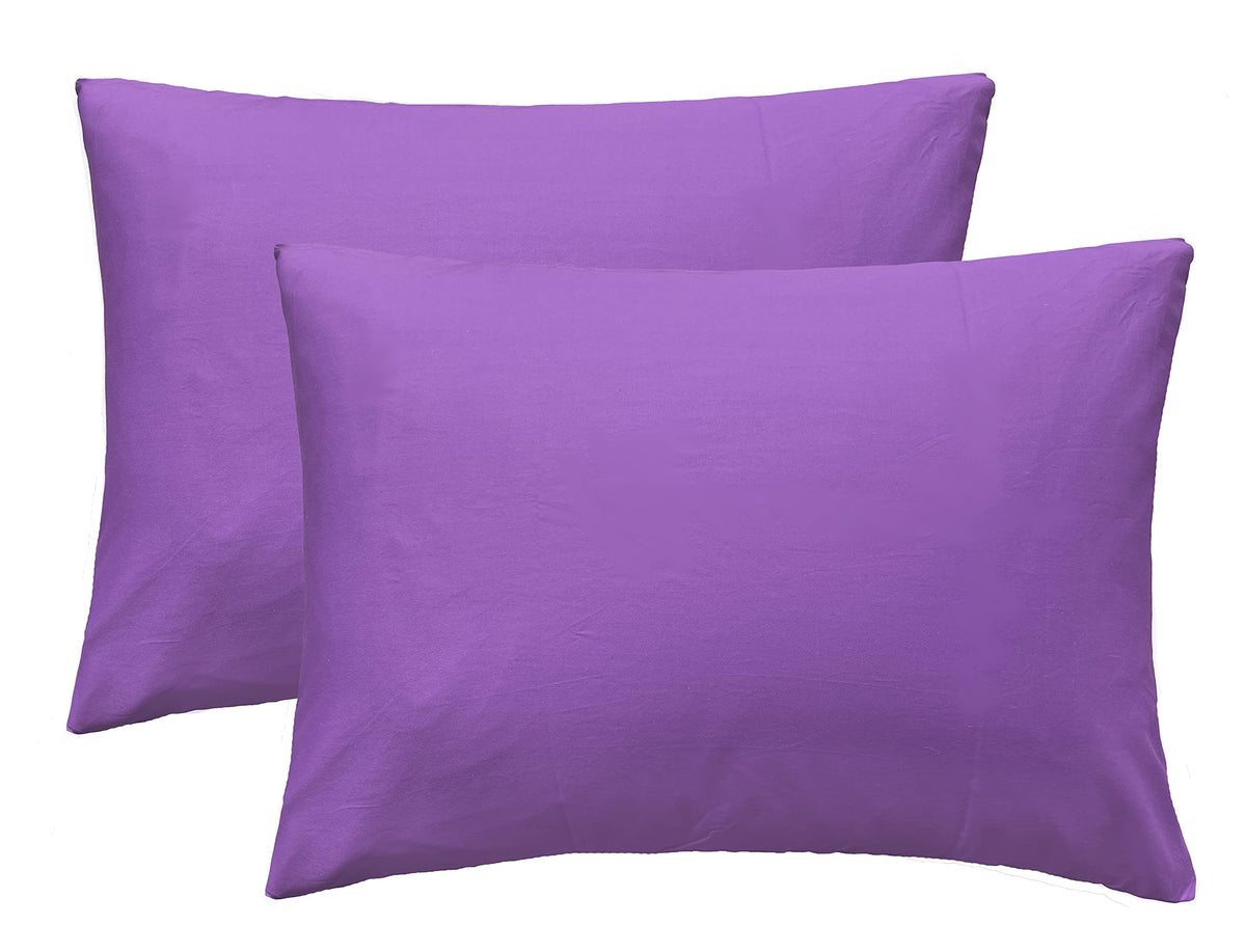 iMaylex Soft 100% Egyptian Cotton Zipper Pillow Case, Cozy and Lightweight Pillowcase, Set of 2, Navy Blue, Standard, 20" x 26"