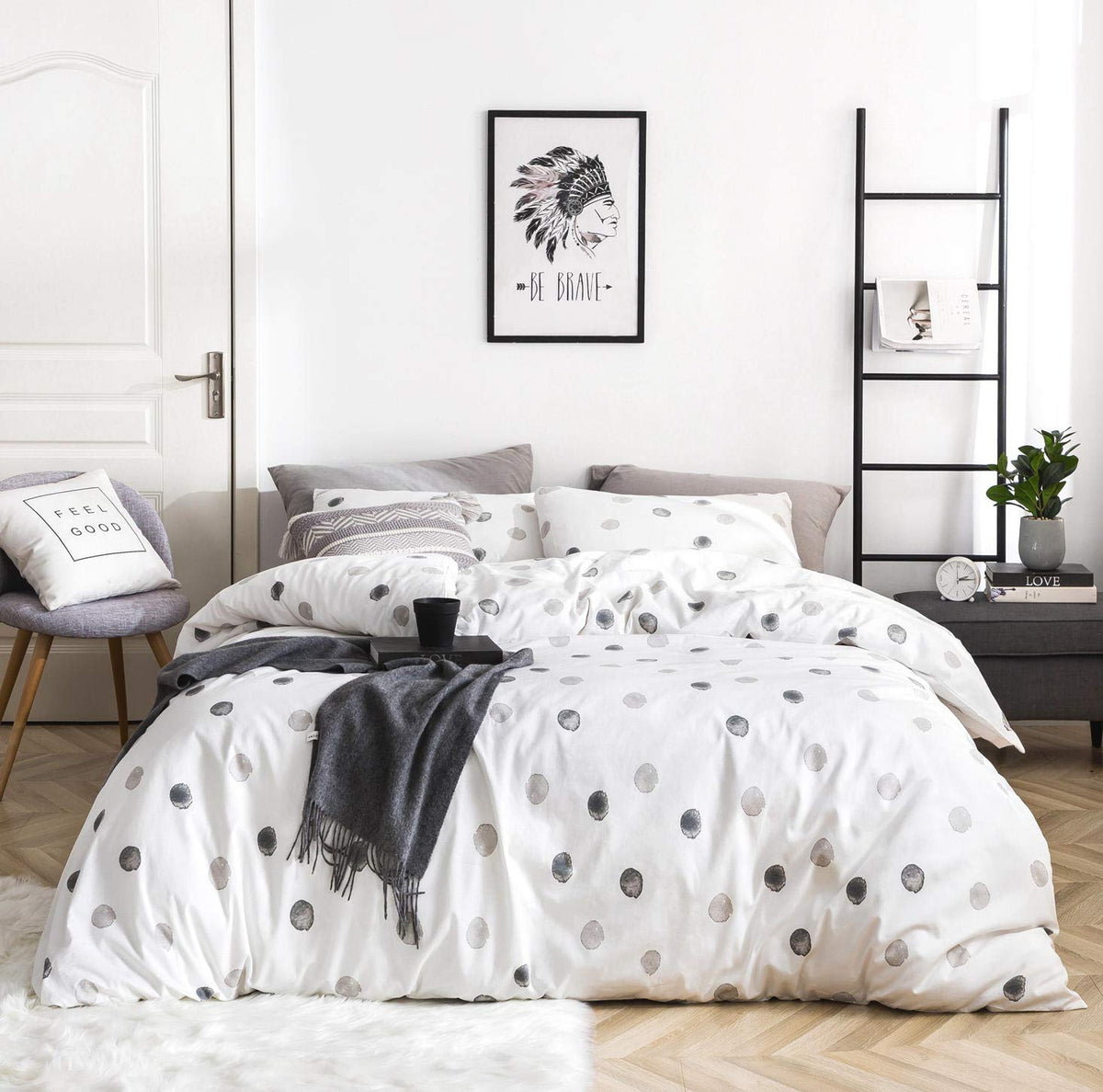 SUSYBAO Blue Paisley Duvet Cover King 100% Cotton Vintage Floral Duvet Cover 3 Pcs Set 1 Boho Brown Flower Duvet Cover with Zipper Ties 2 Pillowcases Luxury Retro Bohemian Bedding Set Soft Comfy