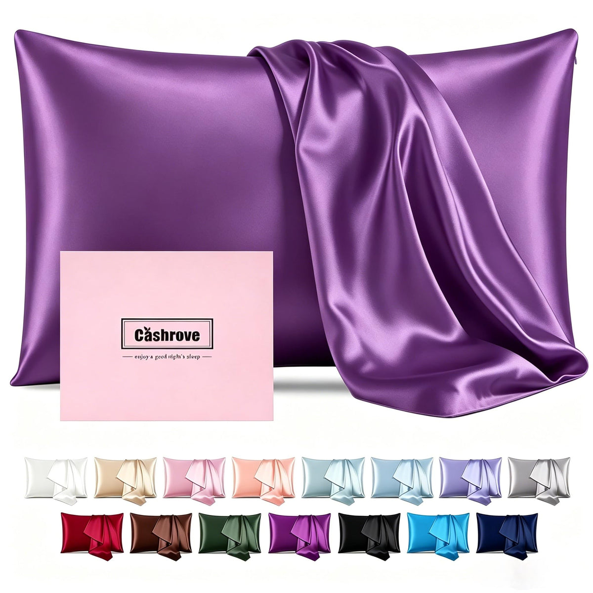Silk Pillow Cases Mulberry Silk Pillowcases Soft Breathable Both Sided Natural Silk Pillowcase with Zipper Beauty Sleep Silk Pillow Cases 1 Pc for Gift (Standard, Cornflower Blue)