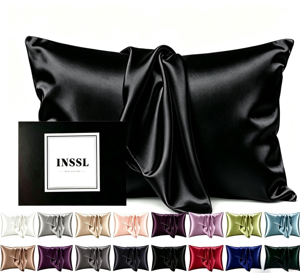 INSSL Silk Pillowcase for Women, Mulberry Silk Pillowcase for Hair and Skin and Stay Comfortable and Breathable During Sleep (Standard, Coral)