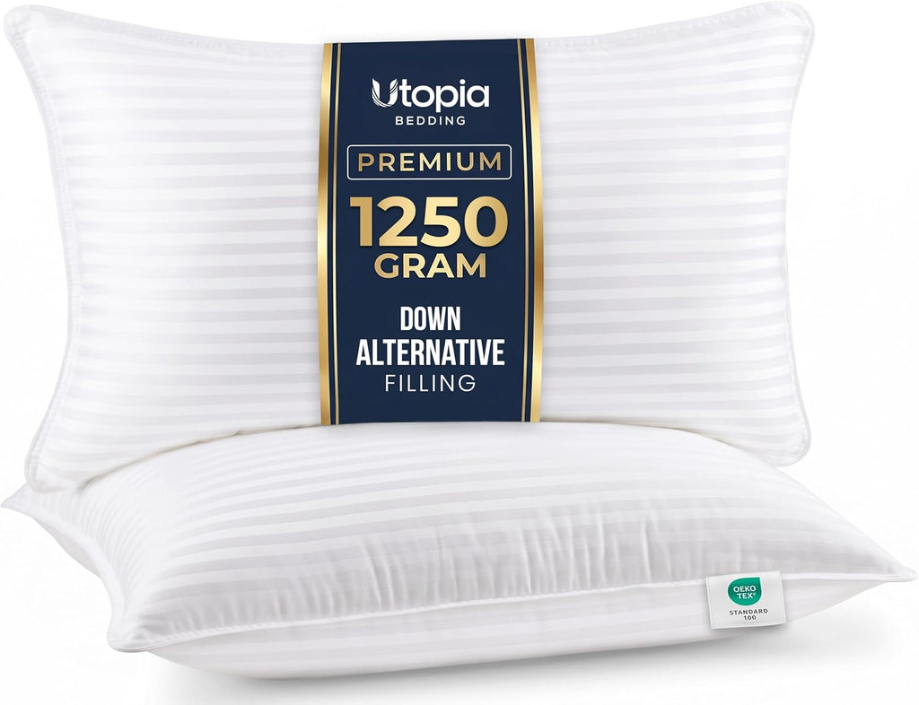 Utopia Bedding Hotel Bed Pillows for Sleeping, Pillows King Size Set of 2