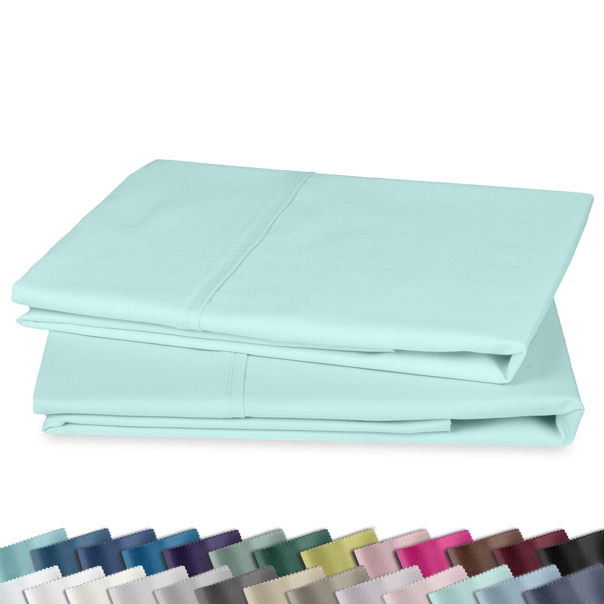 California Design Den 2-Pack Pillow Cases Standard Size, 100% Cotton Sateen