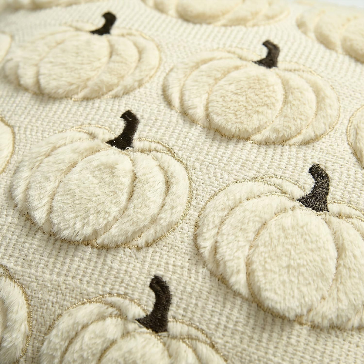 AVOIN colorlife Beige Fall Pumpkin Throw Pillow Covers 18x18 Inch