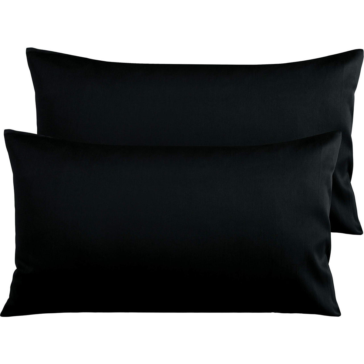NTBAY Queen Egyptian Cotton Sateen Pillowcases, Set of 2, Navy Blue